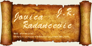 Jovica Radančević vizit kartica